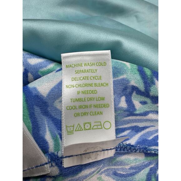 Lilly Pulitzer Donna Romper Dress Sz 2 Feel The Beat Engineered Pink Blue Preppy - Picture 14 of 16